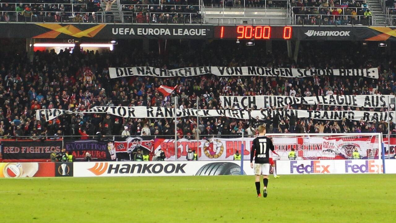 Botschaften der Salzburg-Fans.  