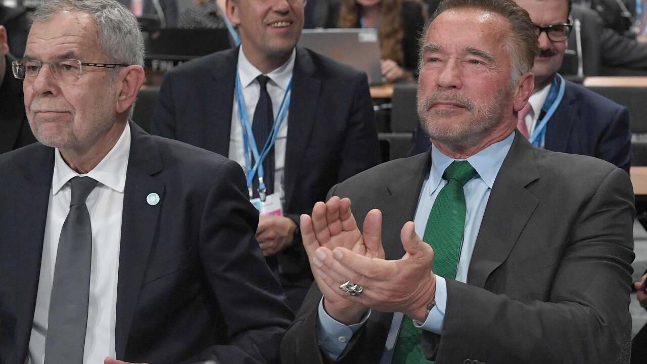 Österreichs Bundespräsident Alexander Van der Bellen ließ Landsmann Arnold Schwarzenegger den Vortritt.  