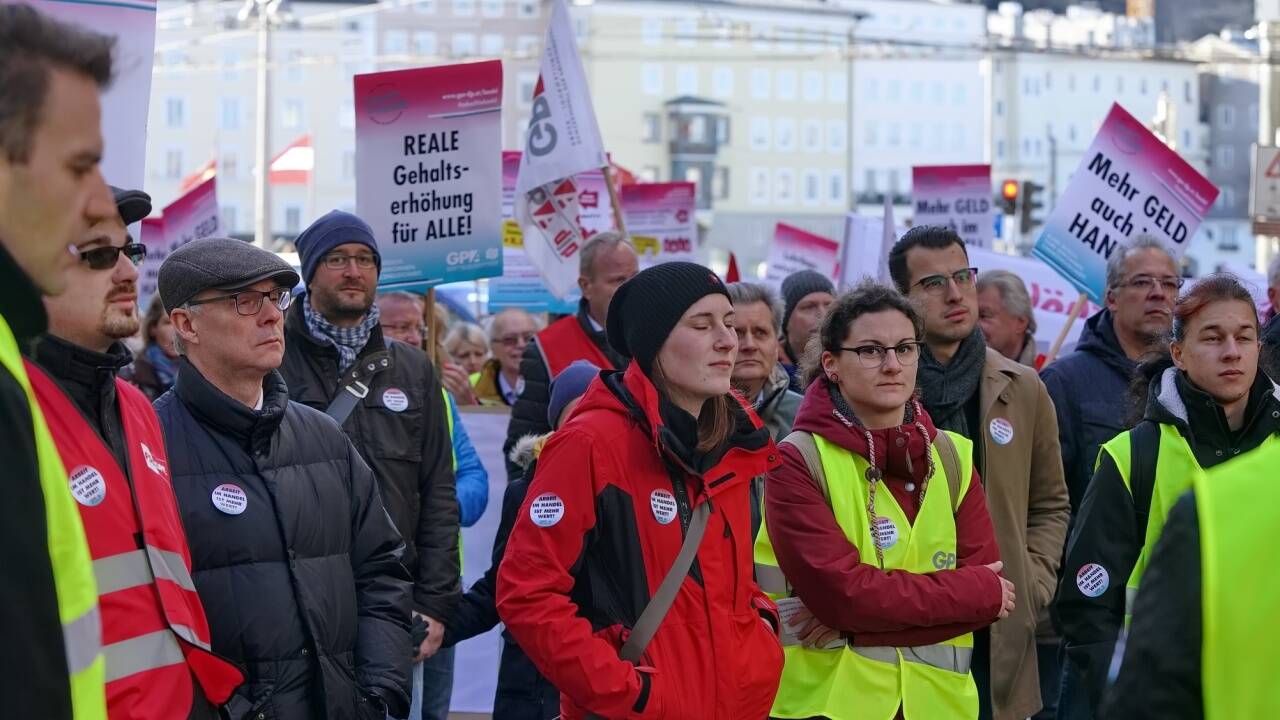 Auch in Salzburg wurde protestiert. 