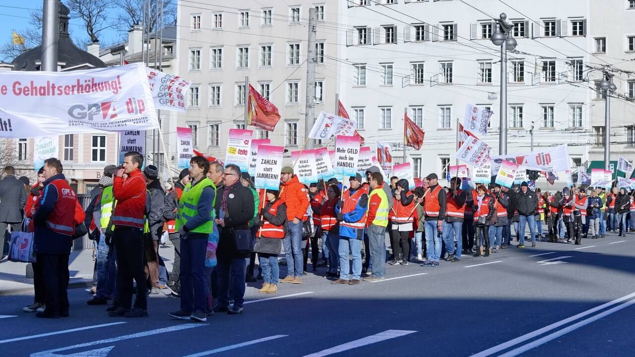 Auch in Salzburg wurde protestiert. 