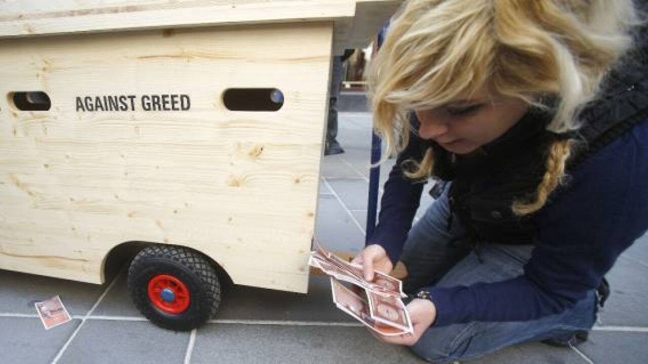 Eine Sau gegen die Gier in der Wiener Innenstadt