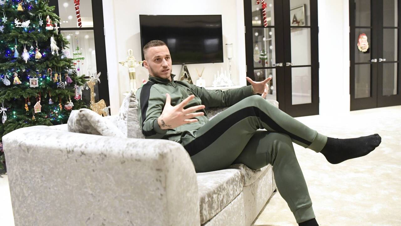 Home, sweet home – so lebt Marko Arnautovic in London. Das Foto zeigt ihn am Mittwoch, 19. Dezember 2018, bei einem Interview-Termin für die Austria Presse Agentur. 