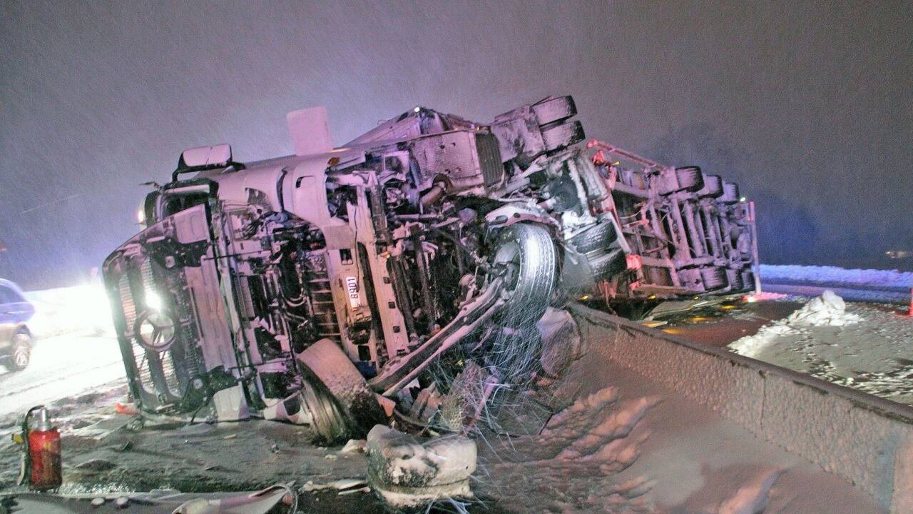 Unfall auf der A8 – hier bei Bernau. 