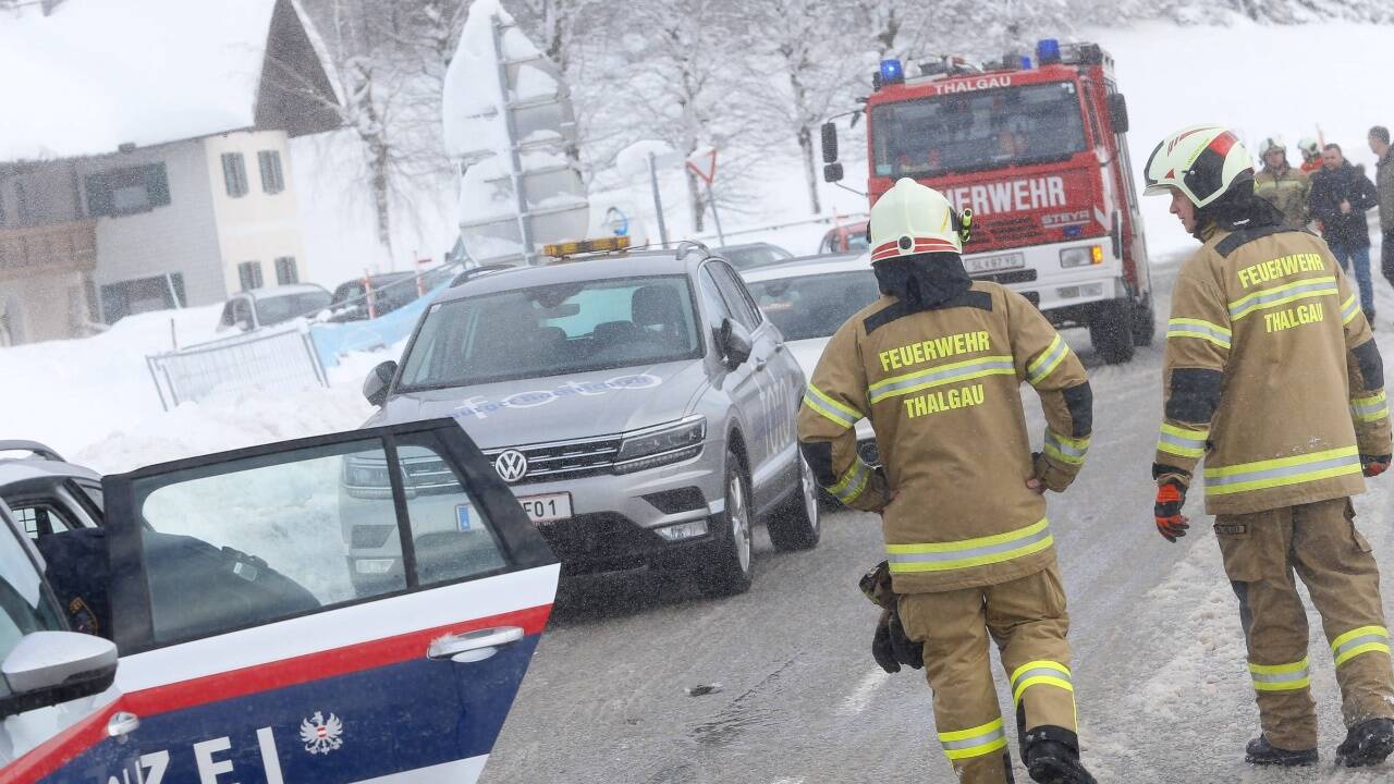 Der Einsatzort an der Plainfeldstraße in Thalgau 