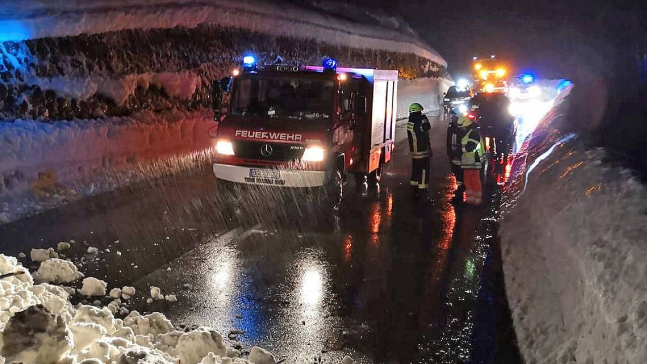 Nassschneelawine bei Schneizlreuth. 