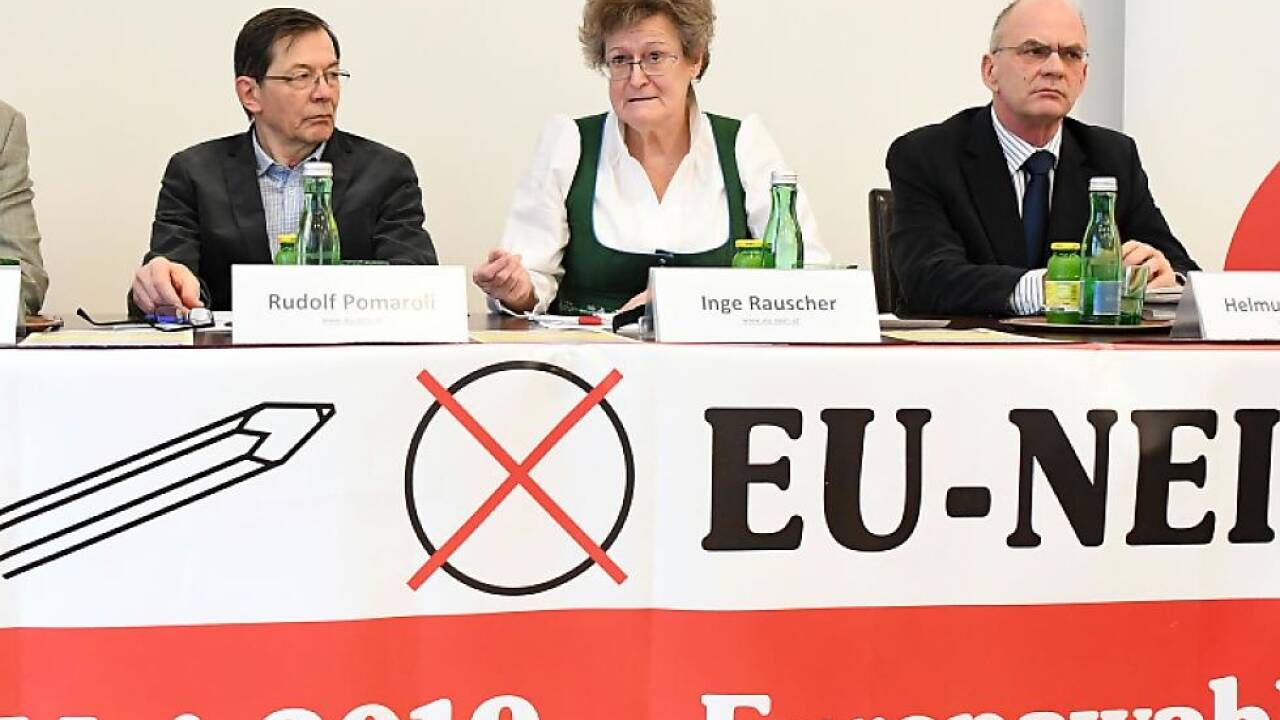 Ziel des Bündnisses 'EU-NEIN' ist der Einzug ins Europaparlament 