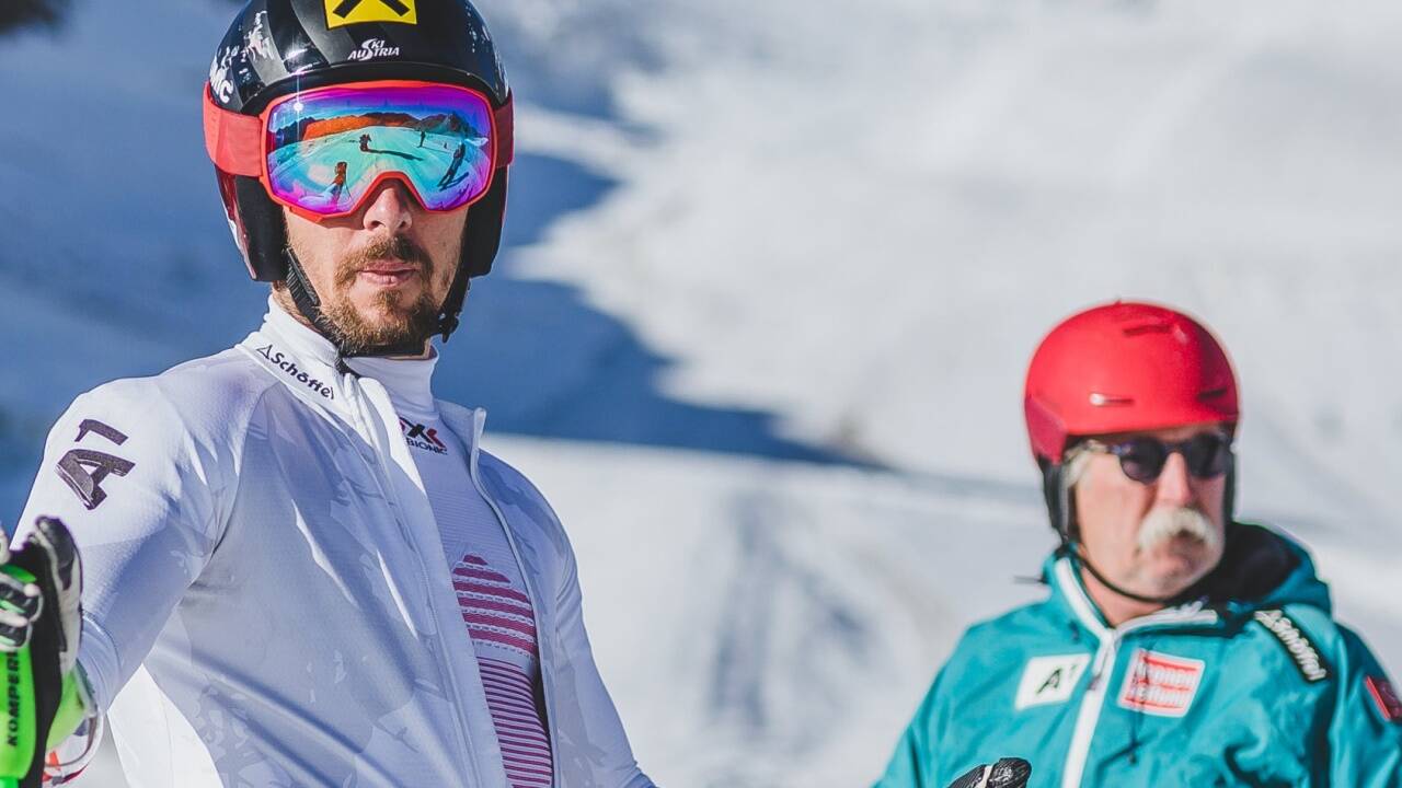 Hirscher Sohn, Hirscher Vater. Beim Training am Pitztaler Gletscher im Jänner.  