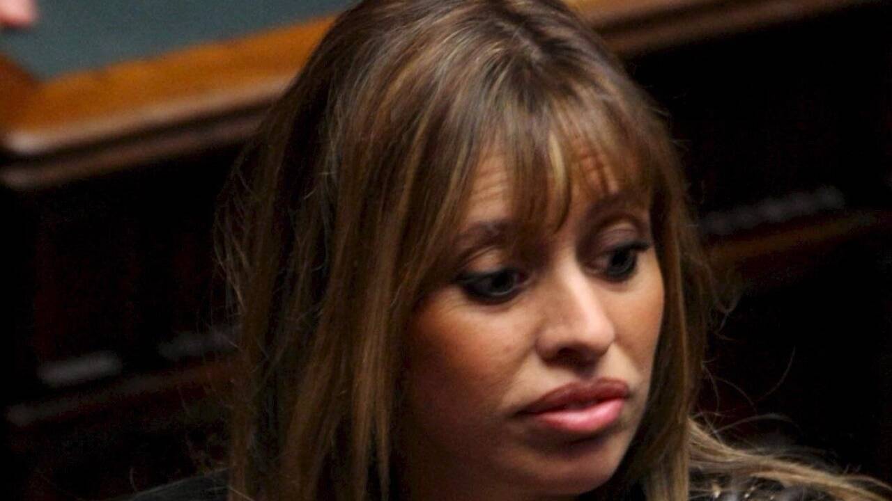 Im Parlament: Alessandra Mussolini, „Duce“-Enkelin.  