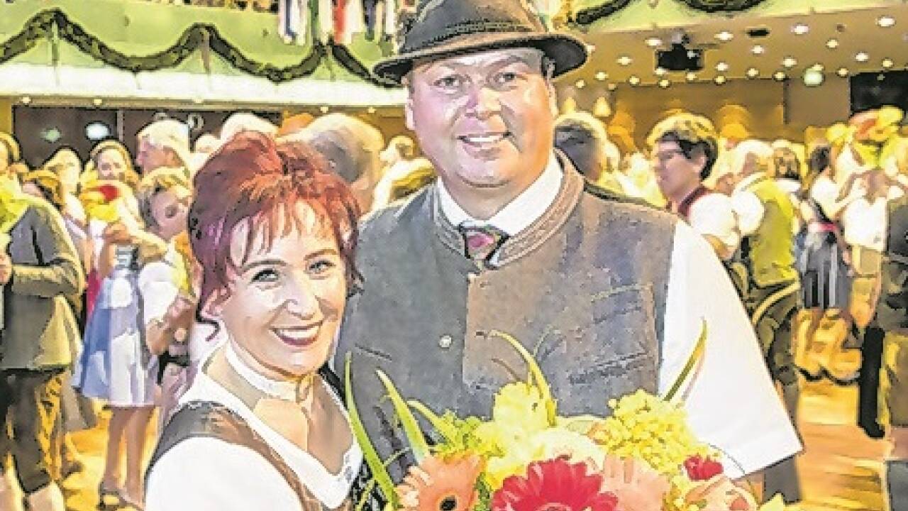 Beim Edelweißkränzchen: Sieglinde & Reinhard Doppler.  