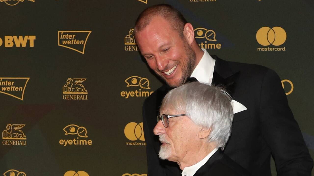 Aksel Lund Svindal und Bernie Ecclestone.  