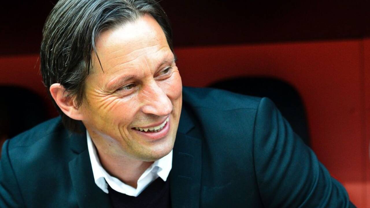 Wiedersehen mit Ex-Trainer Roger Schmidt im Trainingscamp in Portugal.  Wiedersehen mit Ex-Trainer Roger Schmidt im Trainingscamp in Portugal.