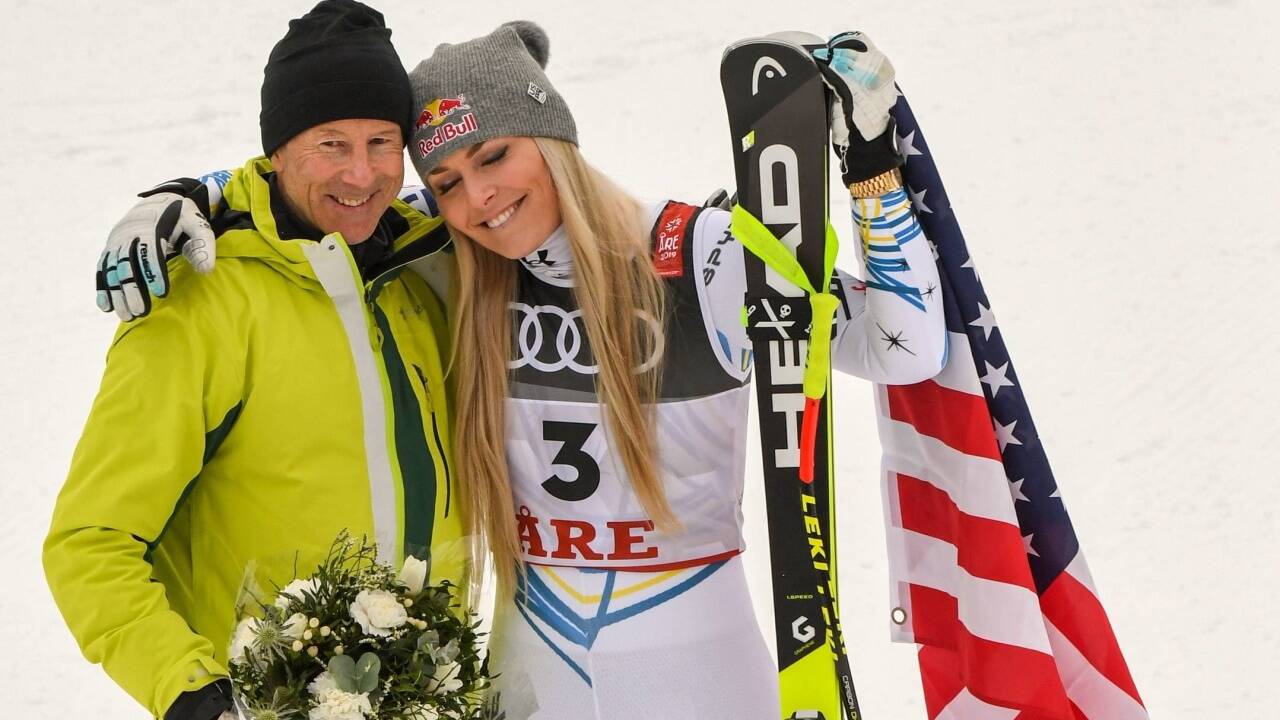 Die 86 Weltcupsiege von Ingemar Stenmark (l.) wird Lindsey Vonn nicht mehr schaffen. Aber der schedische Rekordgewinnen empfing die US-Amerikanerin im Zielraum von Åre.  