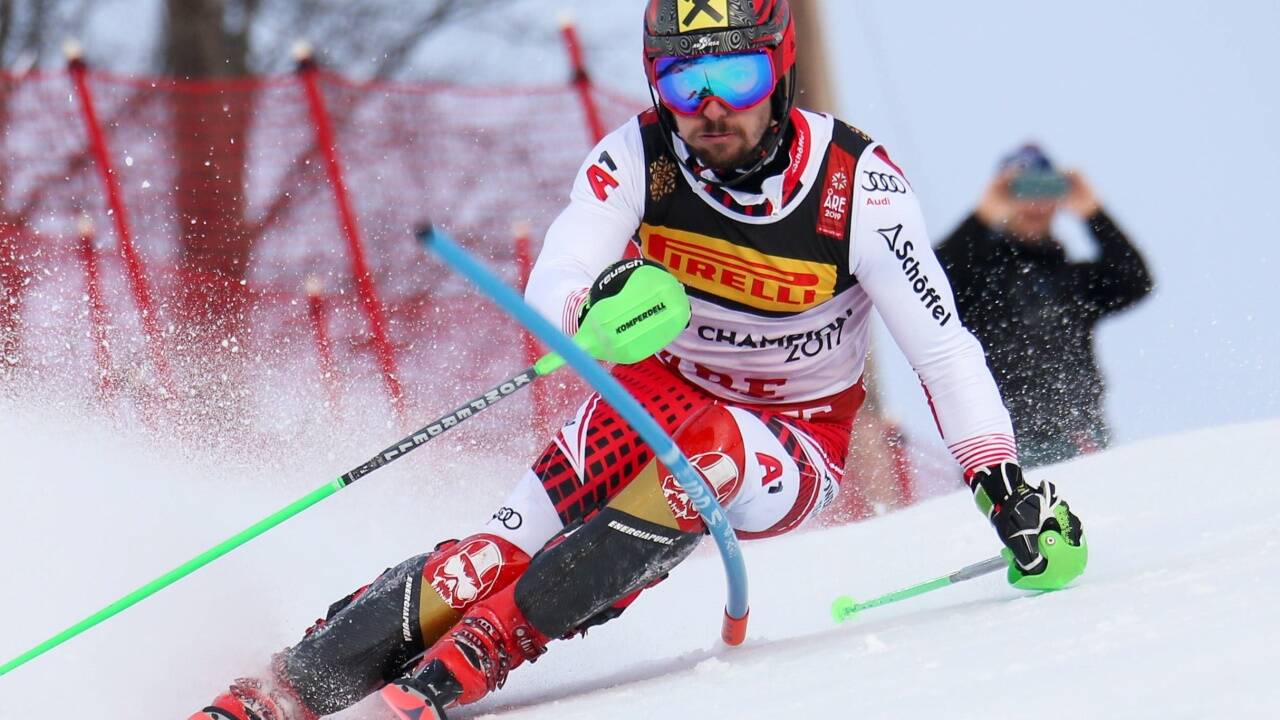 Gold für Marcel Hirscher im WM-Slalom von Aare. 