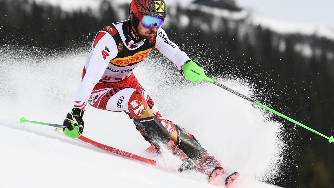 Gold für Marcel Hirscher im WM-Slalom von Aare. 