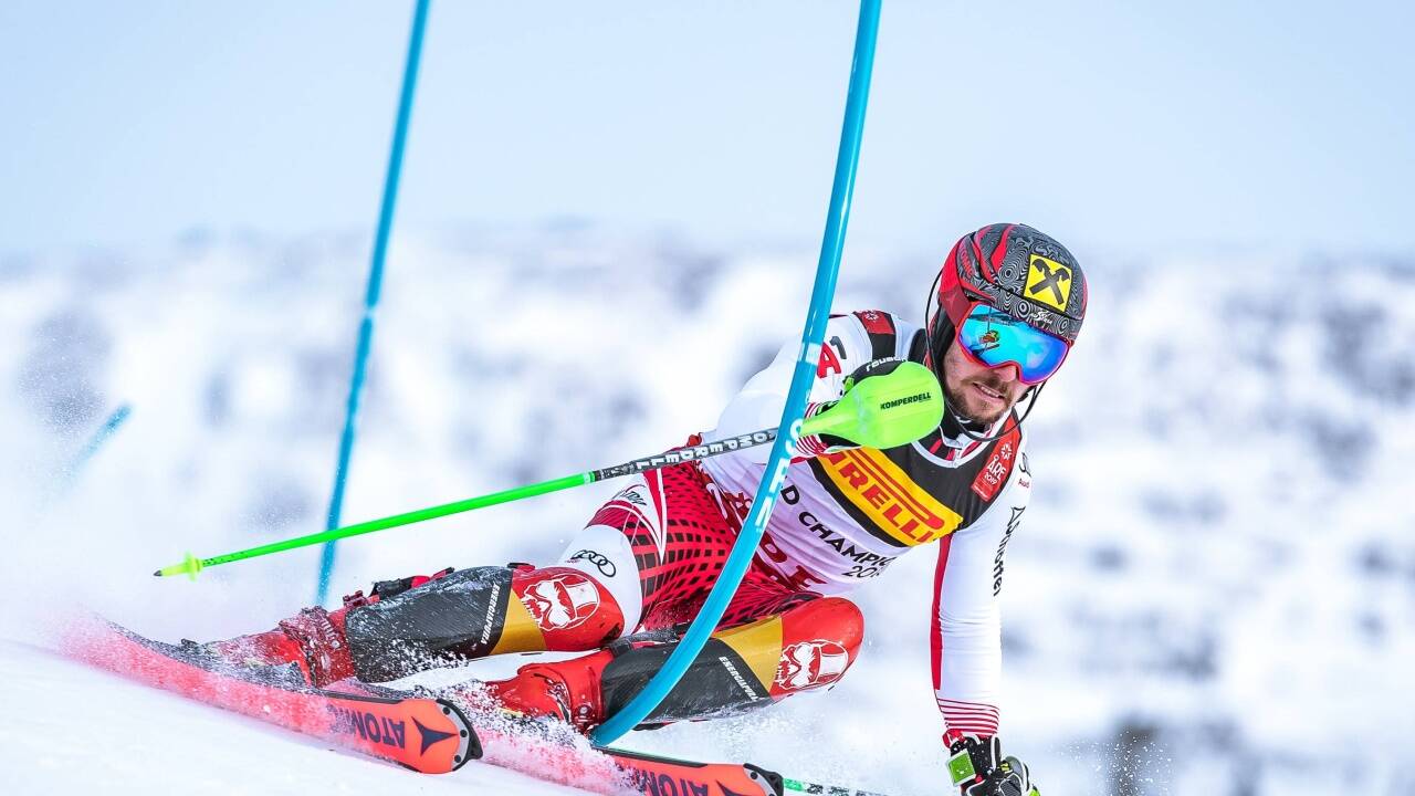Gold für Marcel Hirscher im WM-Slalom von Aare. 