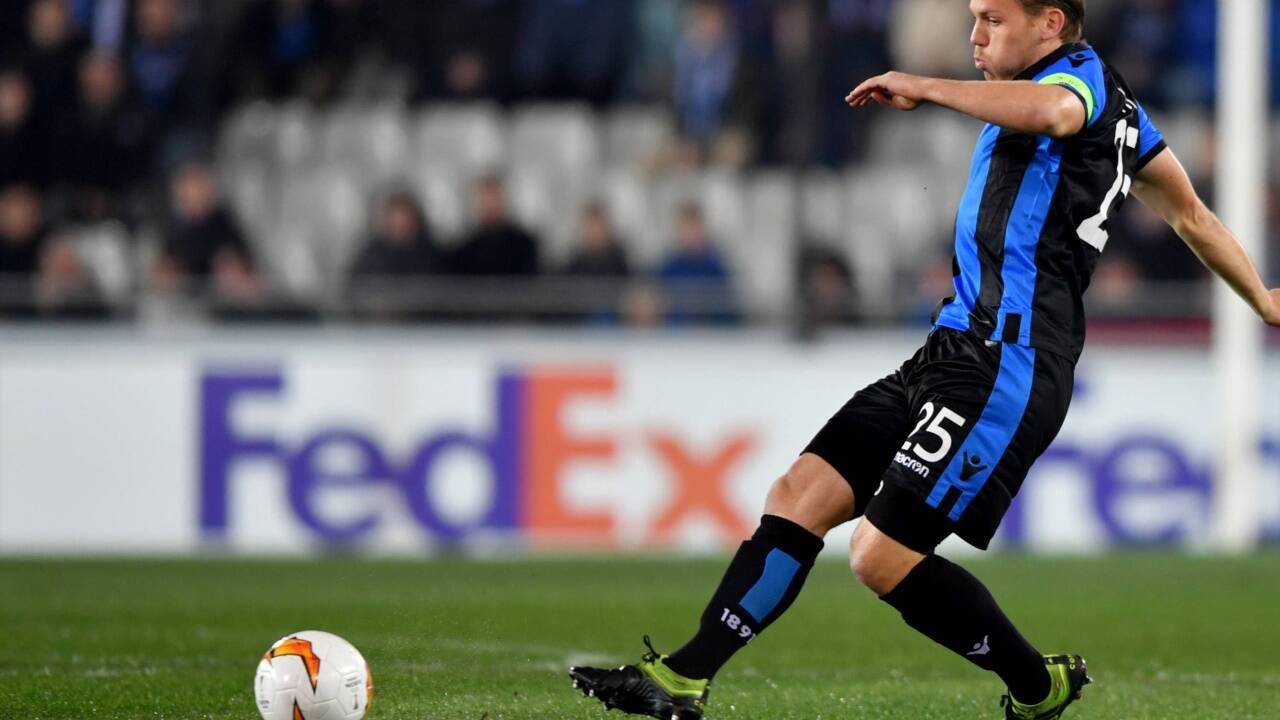 Brügge-Kapitän Ruud Vormer traf gegen Genk.   Brügge-Kapitän Ruud Vormer traf gegen Genk.