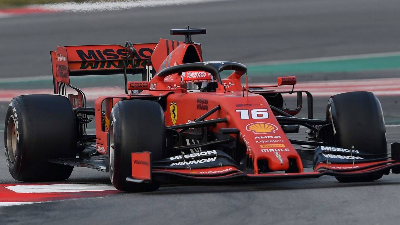Bestzeit und meiste Runden am zweiten Testtag: Charles Leclerc, neuer Mann im neuen Ferrari SF90. 