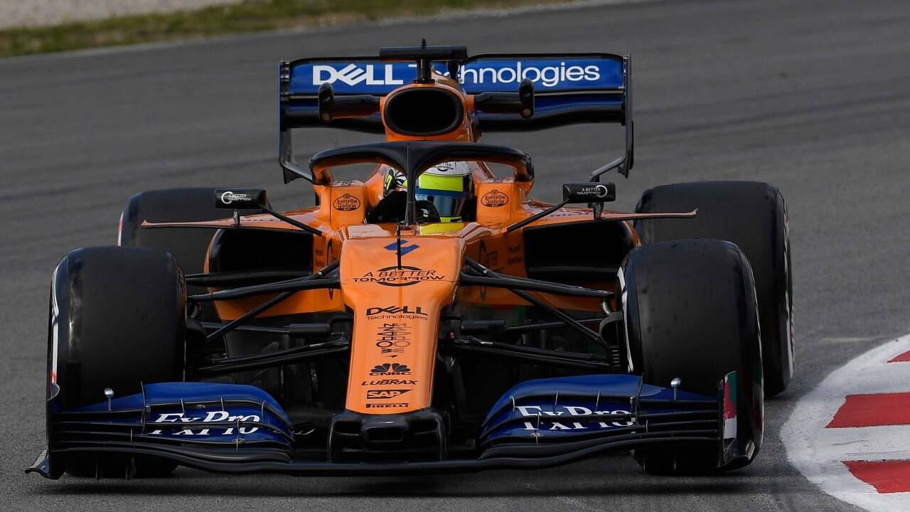 Überraschung: Lando Norris im McLaren-Renault. 