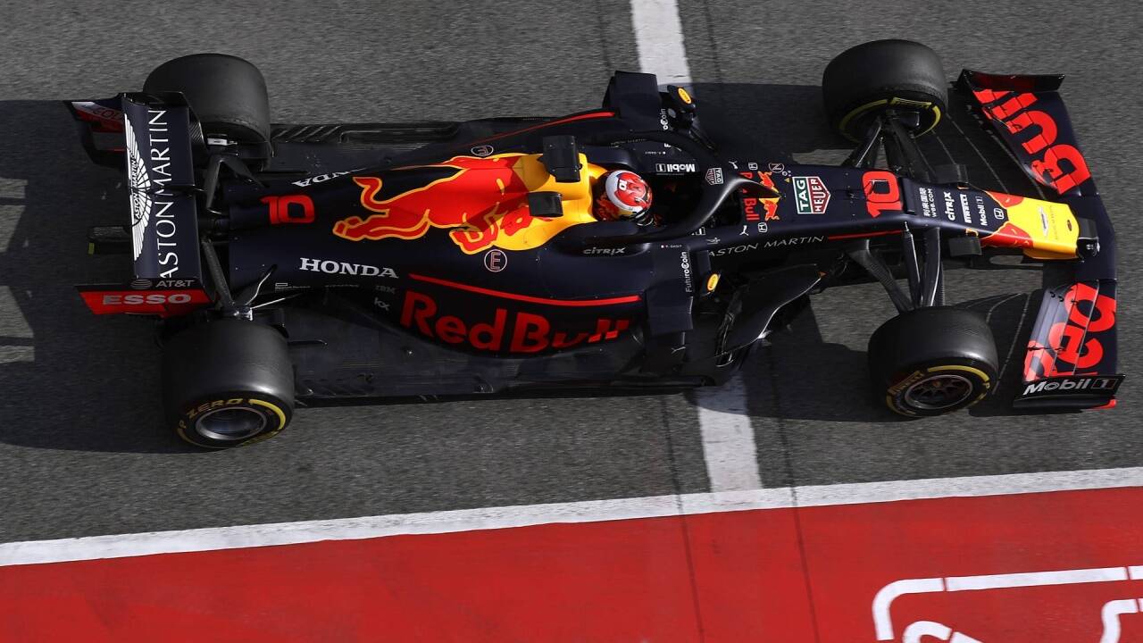 Gasly im RB15-Honda, als er noch „ganz“ war. 