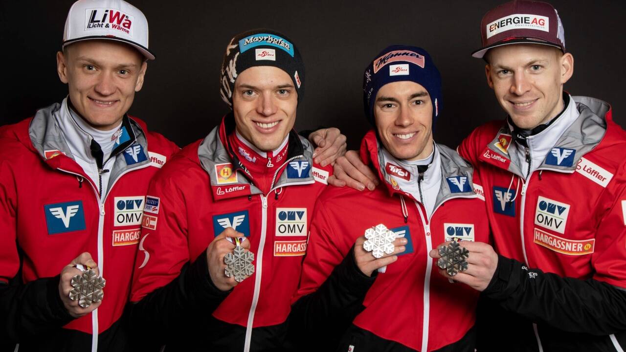 WM-Silber für die ÖSV-Adler im Teambewerb. 