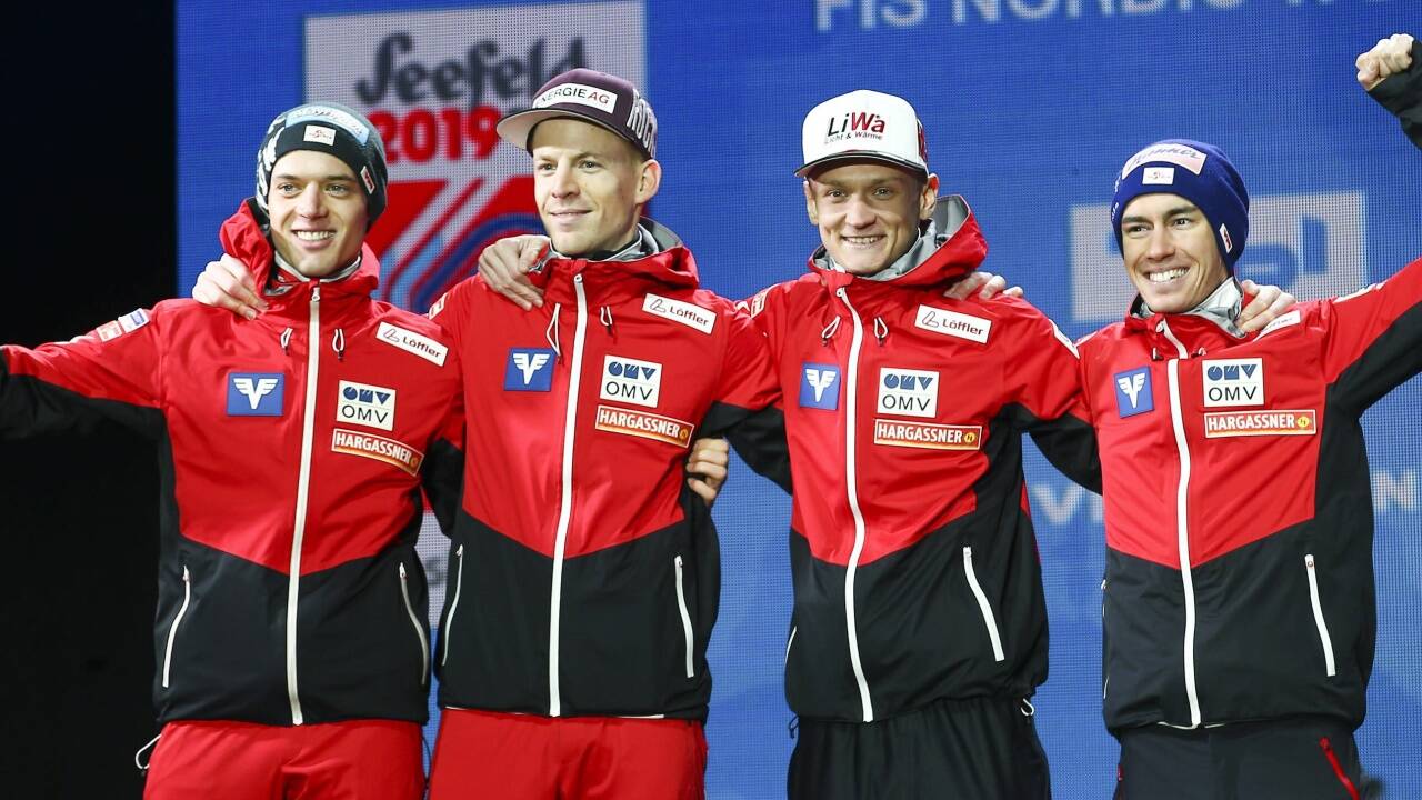 WM-Silber für die ÖSV-Adler im Teambewerb. 