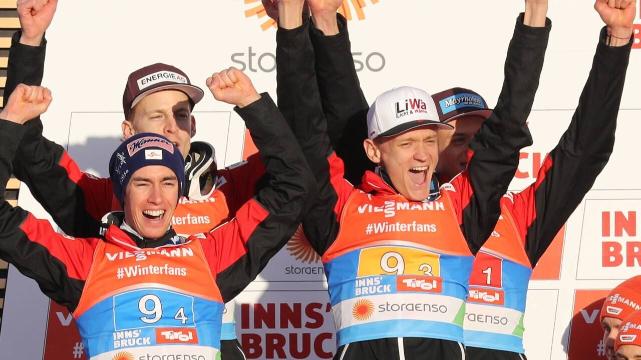 WM-Silber für die ÖSV-Adler im Teambewerb. 