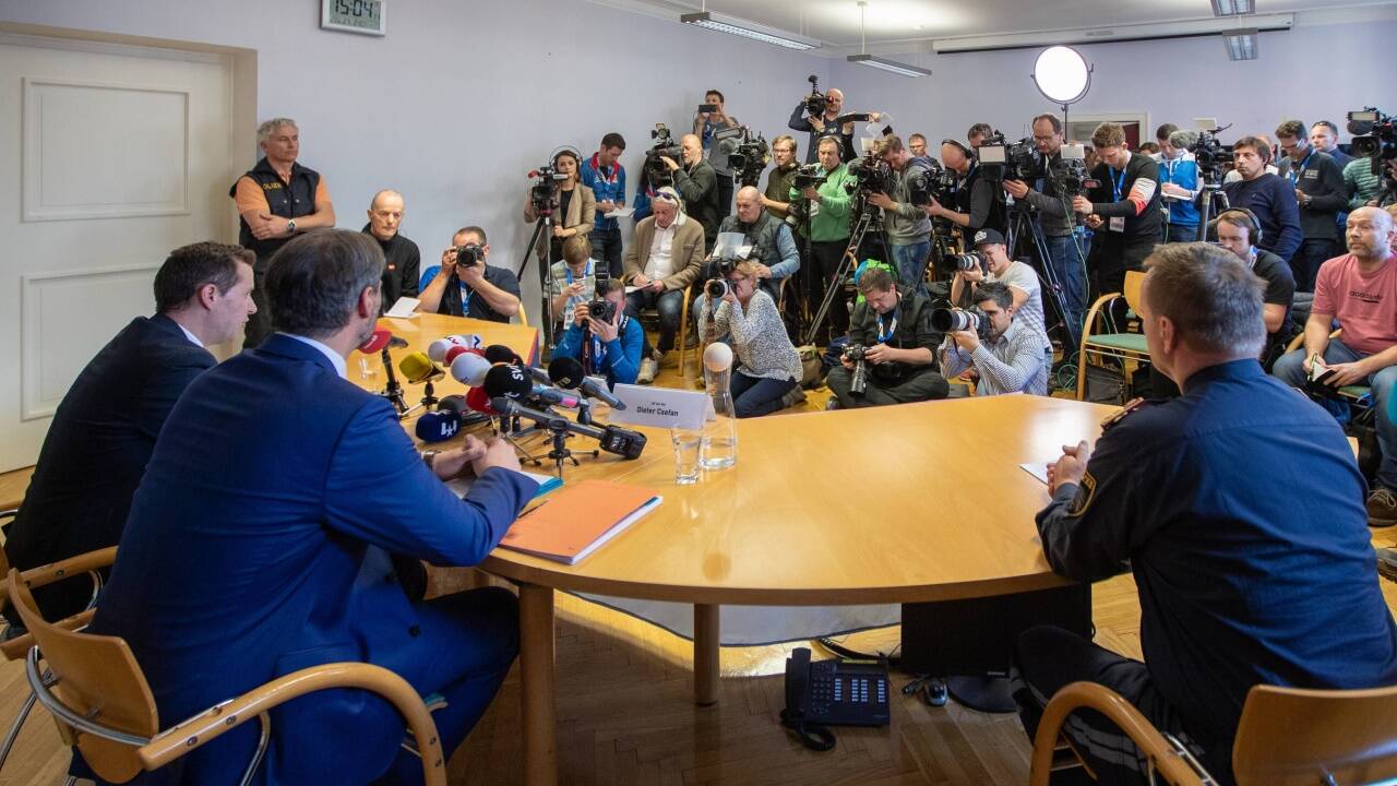 Reger Ansturm bei der Pressekonferenz in Innsbruck.  