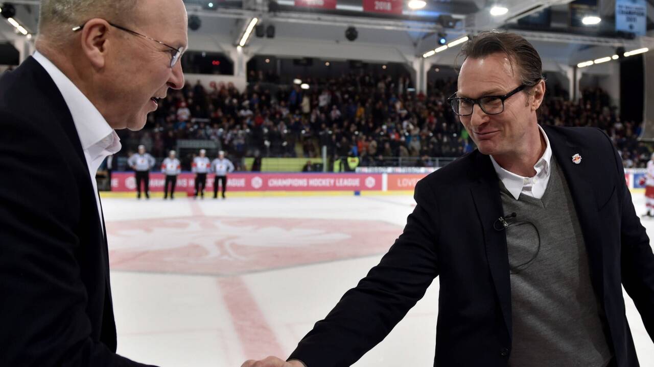 Je ein österreichischer Titel, je ein verlorenes EBEL-Finale, ein Aufeinandertreffen im CHL-Halbfinale im Red-Bull-Bruderduell und Meistertitel in der DEL: Don Jackson (links) mit Greg Poss. 