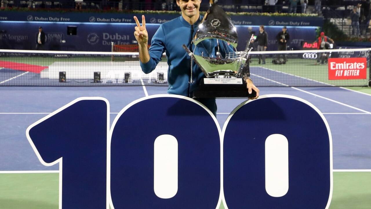 Roger Federer besiegte im Finale von Dubai Stefanos Tsitsipas. Roger Federer besiegte im Finale von Dubai Stefanos Tsitsipas.