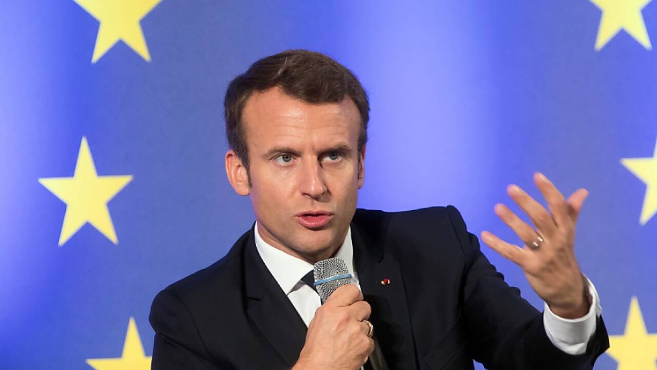 Emmanuel Macron wirbt für die Europawahl  Emmanuel Macron wirbt für die Europawahl