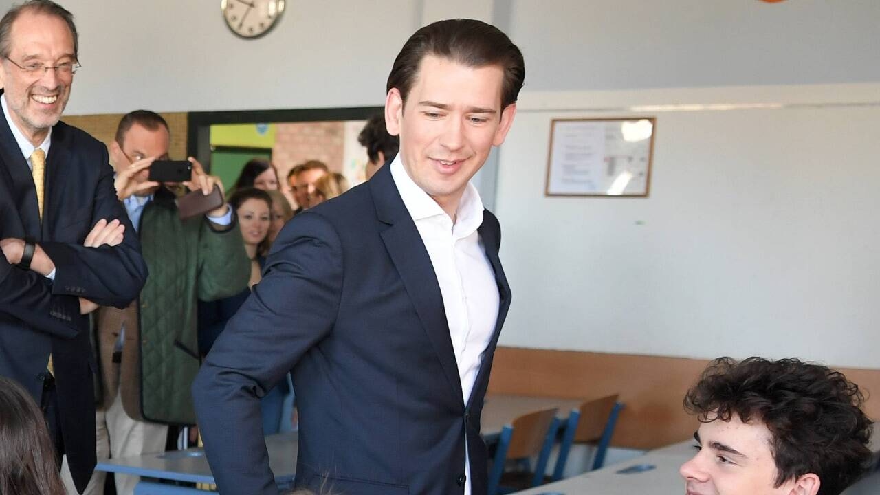 Sebastian Kurz im Gespräch mit den Schülern.   Sebastian Kurz im Gespräch mit den Schülern.