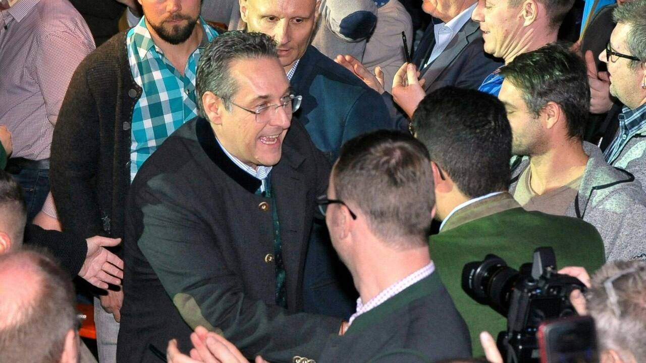 Parteiobmann Vizekanzler Heinz Christian Strache im Rahmen des Politischen Aschermittwochs der FPÖ in Ried im Innkreis. 