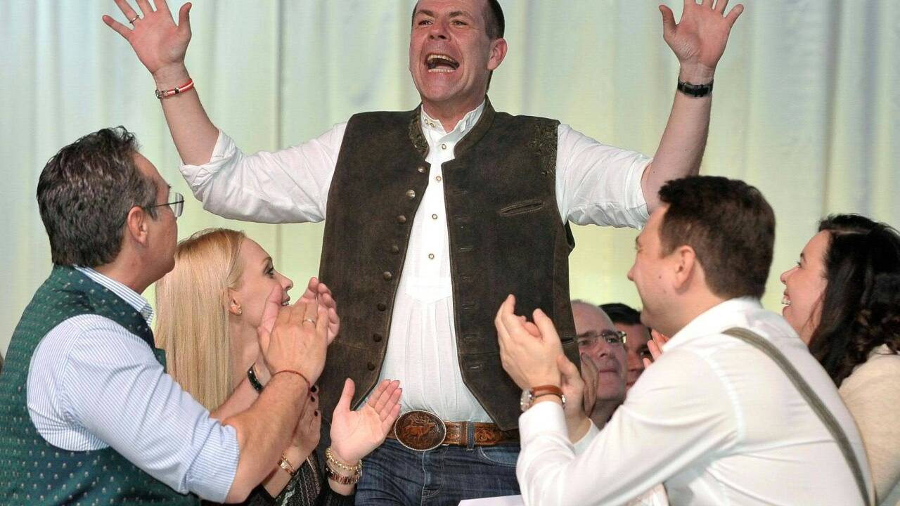 Parteiobmann Vizekanzler Heinz Christian Strache im Rahmen des Politischen Aschermittwochs der FPÖ in Ried im Innkreis. 