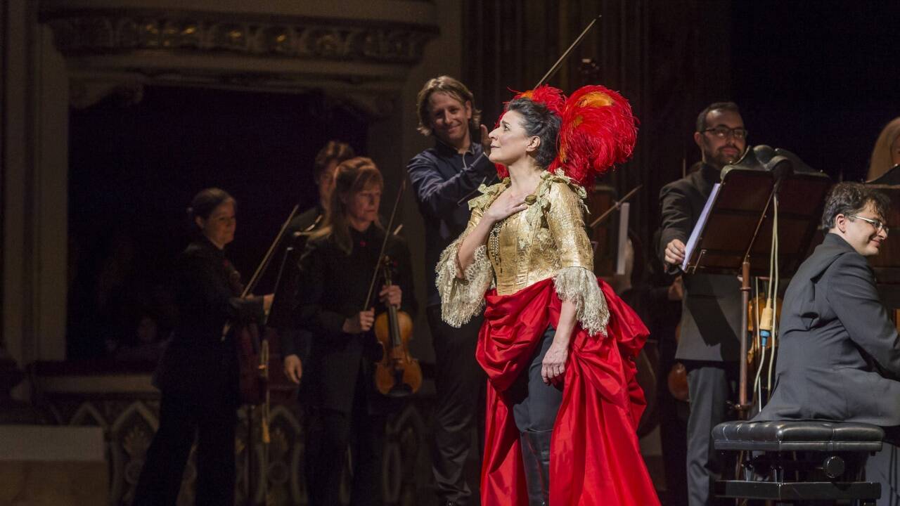 Cecilia Bartoli trat im Teatro San Paolo in Neapel auf. 