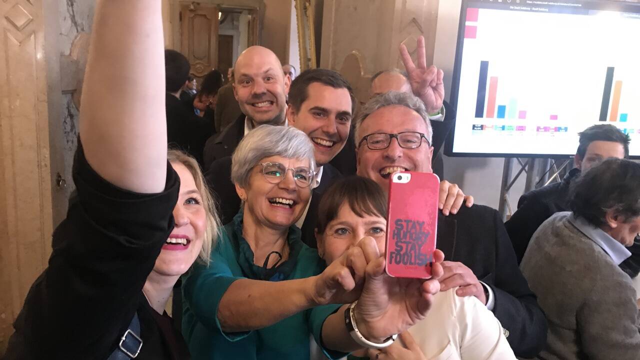 Freude bei der Bürgerliste rund um Frontfrau Martina Berthold (vorne). 