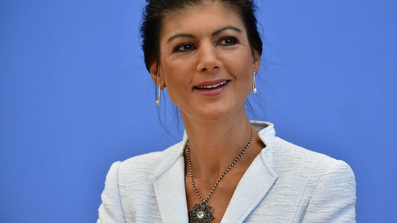 Sahra Wagenknecht gibt im Herbst ihre Führungsrolle bei der deutschen Linkspartei auf.  Sahra Wagenknecht gibt im Herbst ihre Führungsrolle bei der deutschen Linkspartei auf.