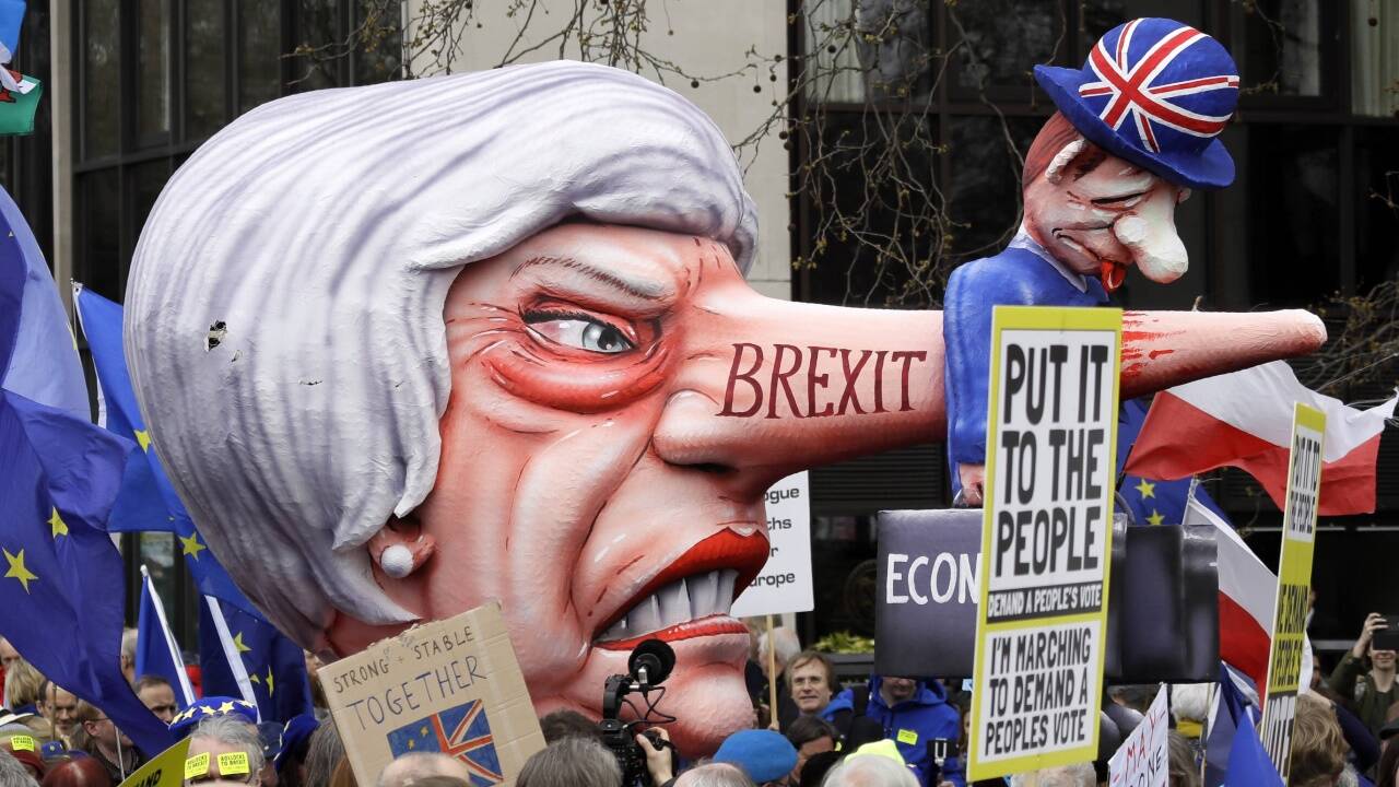 Impressionen der Massenproteste in London. 