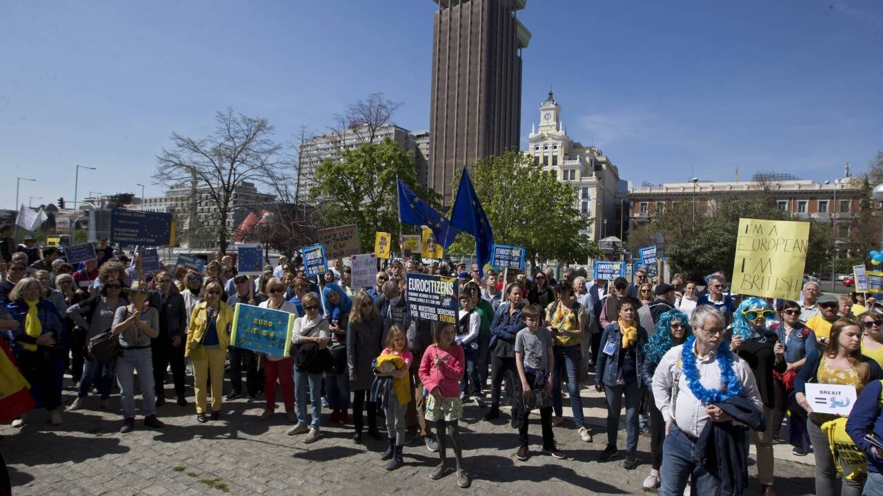 Impressionen der Massenproteste in London. 