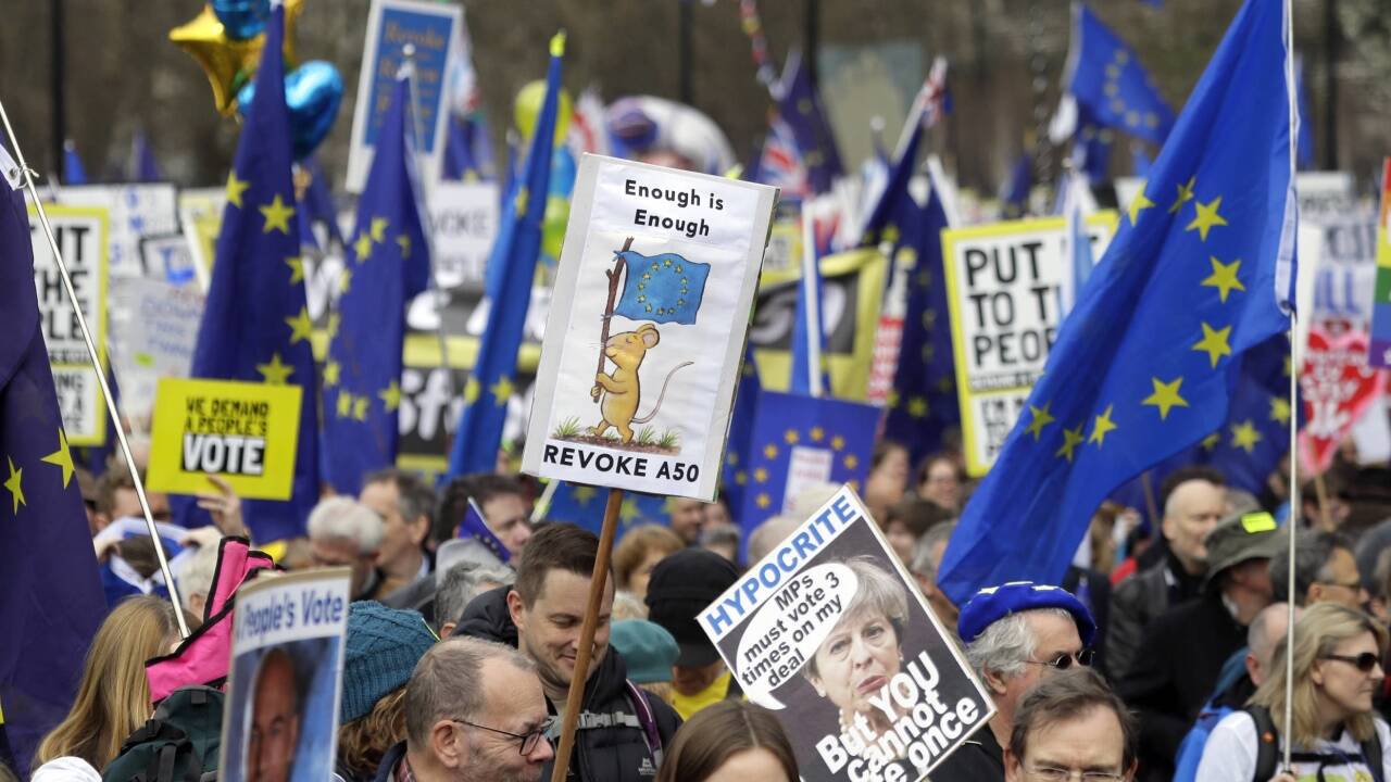 Impressionen der Massenproteste in London. 