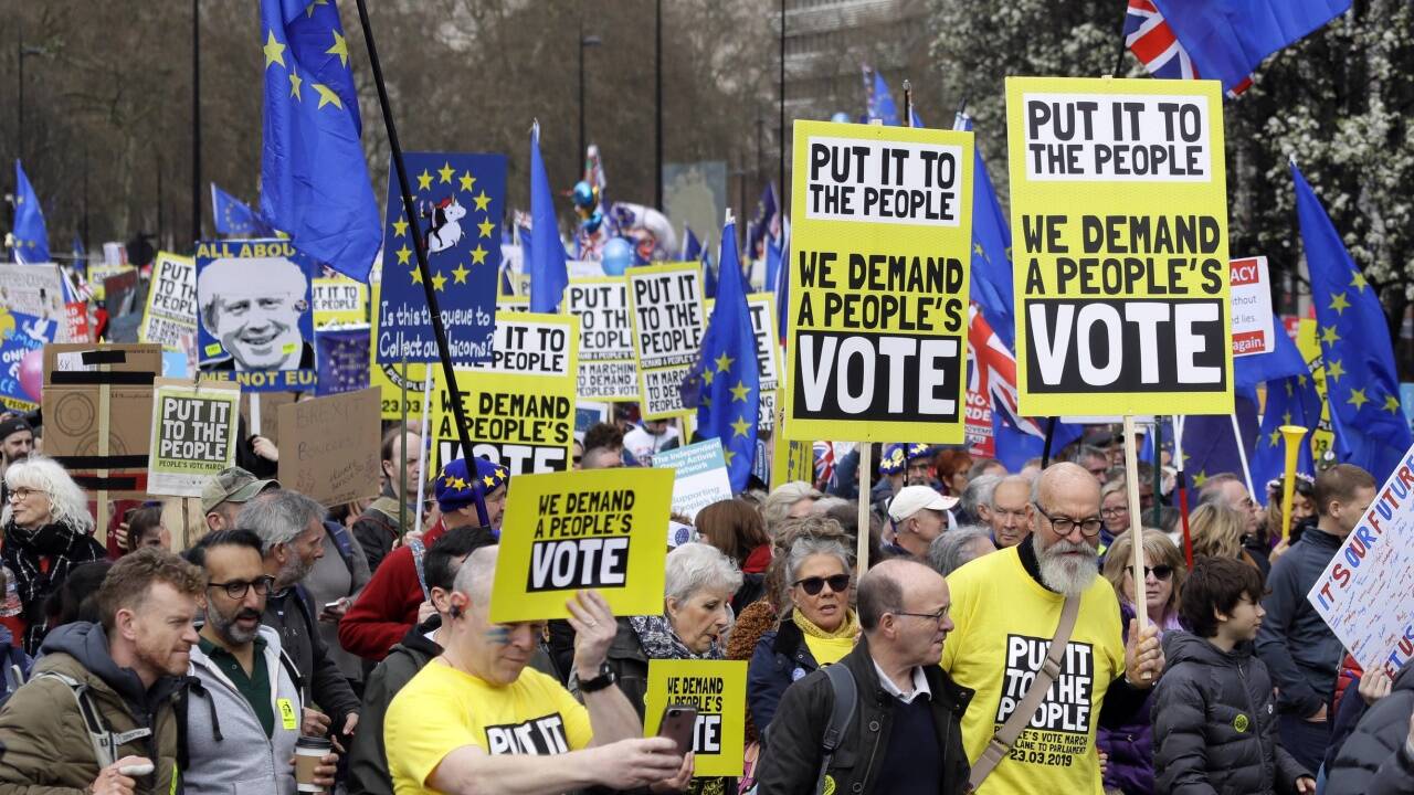 Impressionen der Massenproteste in London. 