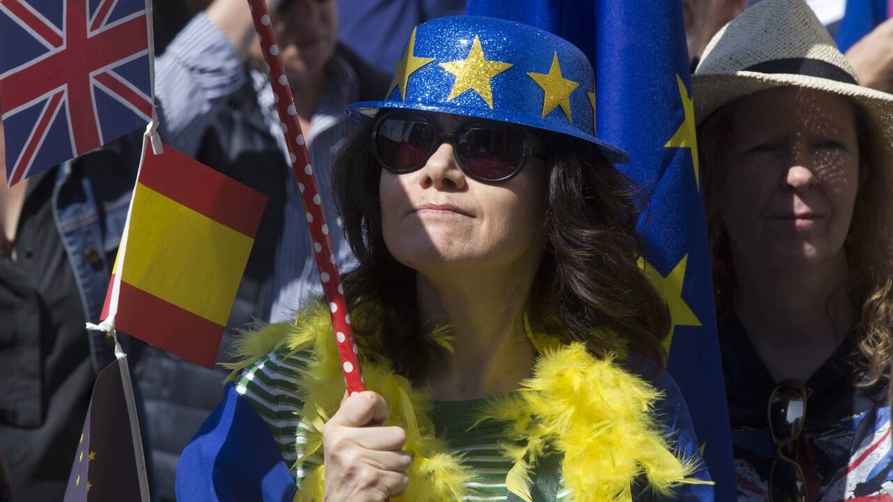 Impressionen der Massenproteste in London. 