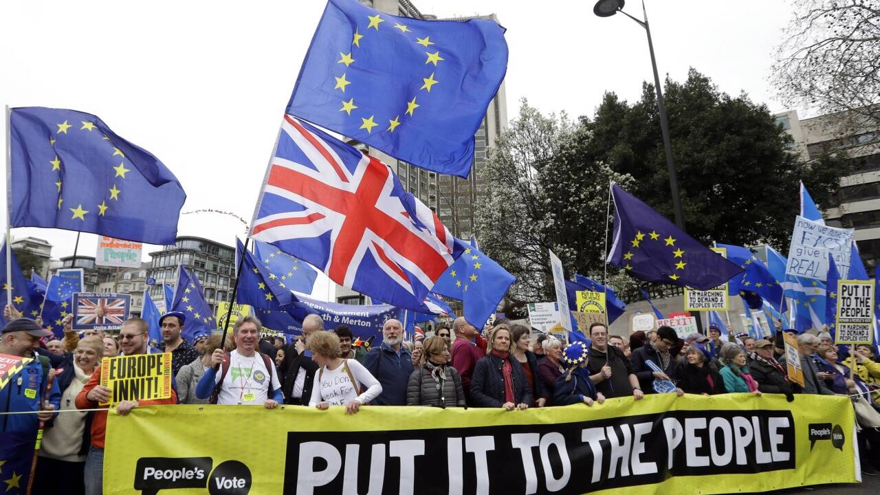 Impressionen der Massenproteste in London. 