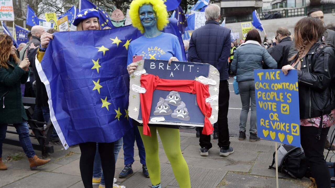 Impressionen der Massenproteste in London. 