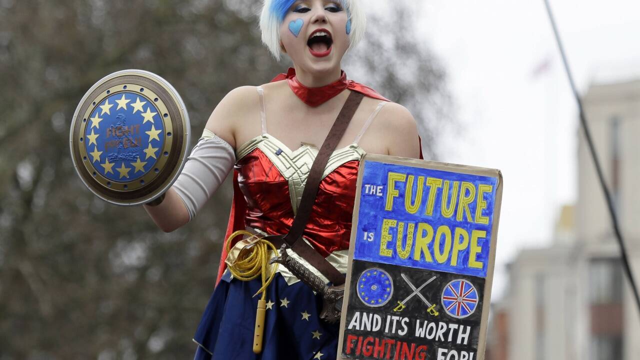 Impressionen der Massenproteste in London. 
