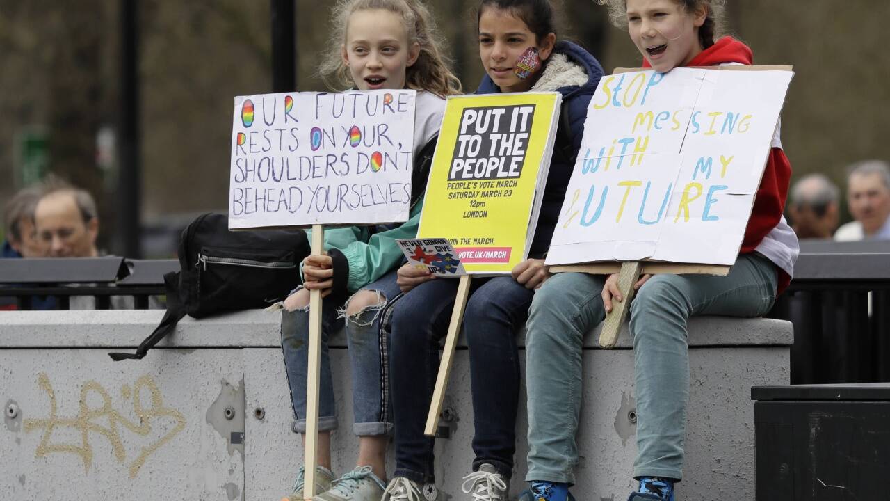 Impressionen der Massenproteste in London. 