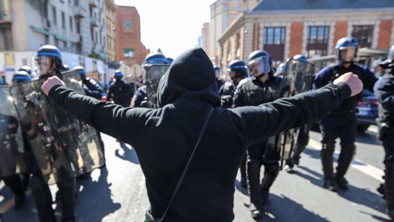 Demonstrationen in Nizza.  Demonstrationen in Nizza.