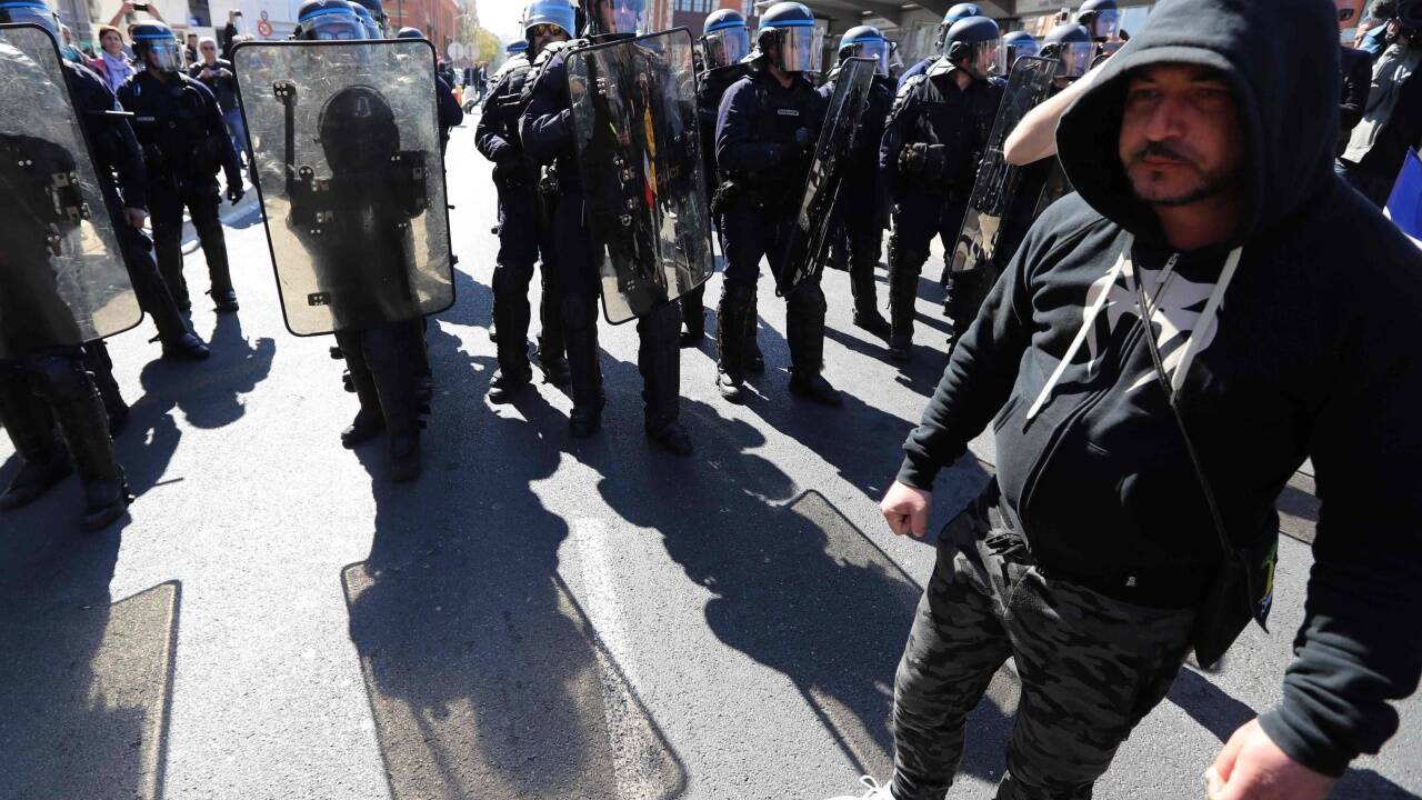 Demonstrationen in Nizza.  Demonstrationen in Nizza.