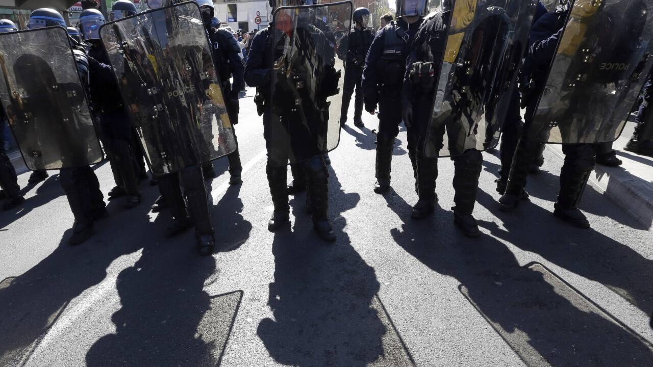 Demonstrationen in Nizza.  Demonstrationen in Nizza.