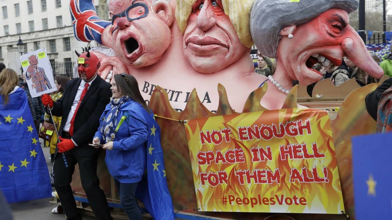 Impressionen der Massenproteste in London. 