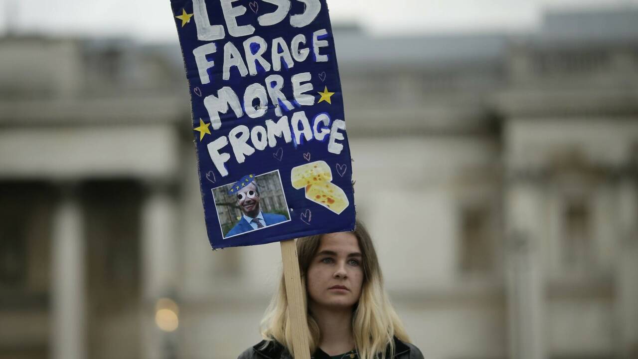 Impressionen der Massenproteste in London. 